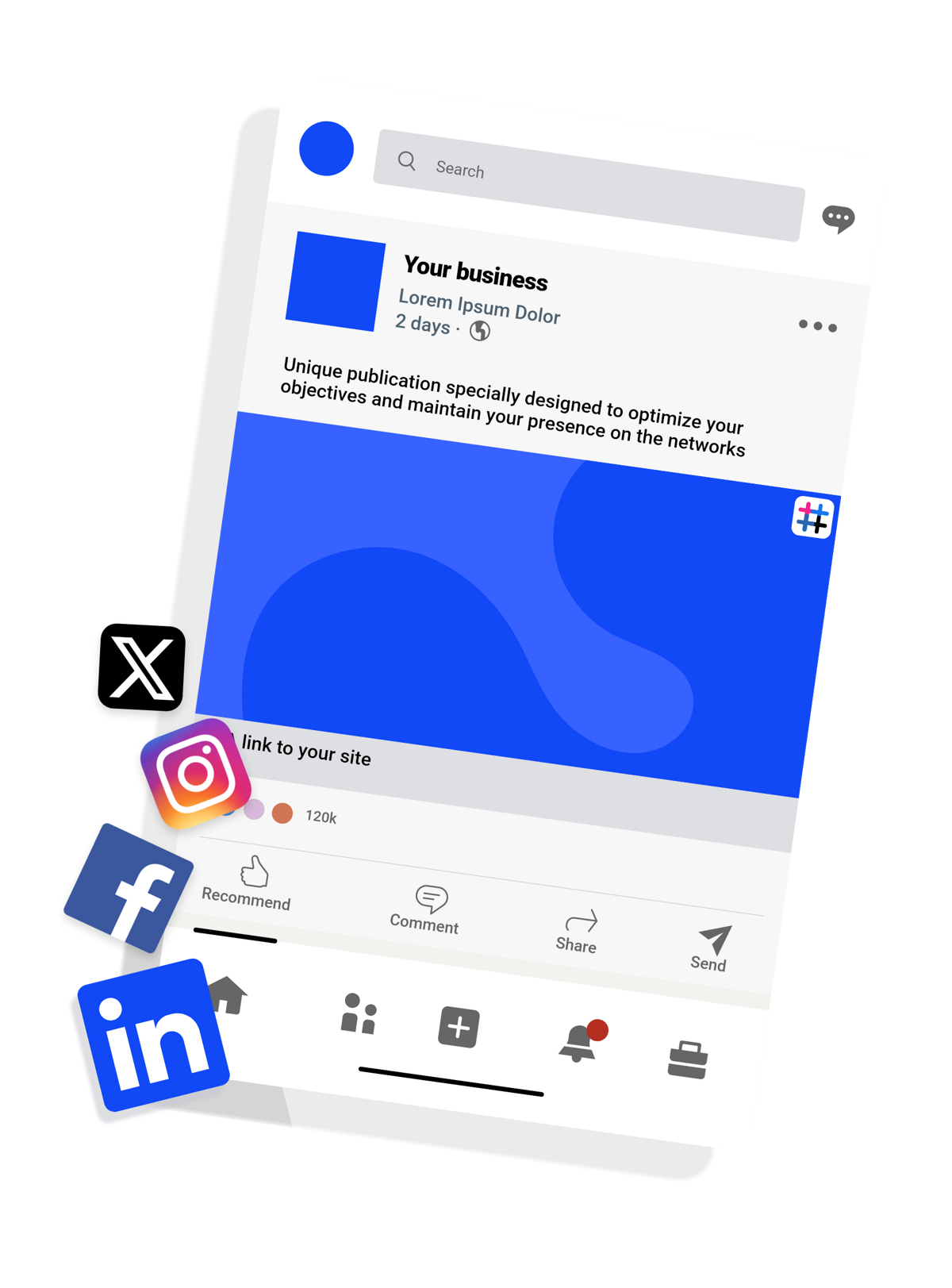 linkeme app interface